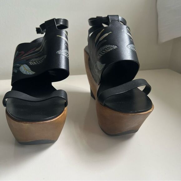 Tory Burch Musee Wedge Sandals Shoes Size 7 - Picture 4 of 7